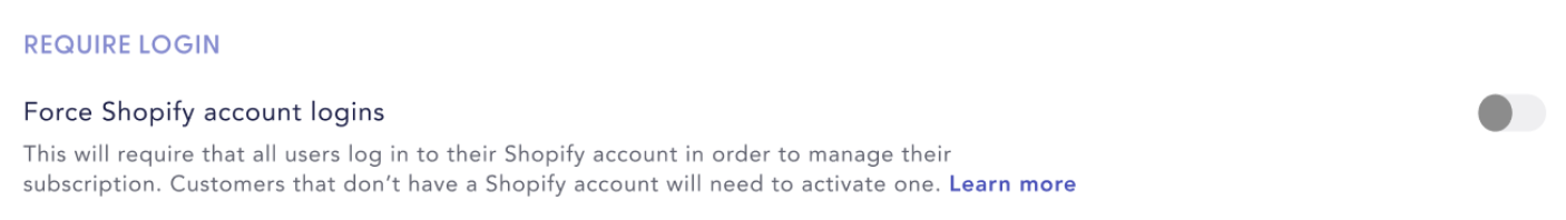 Require login setting