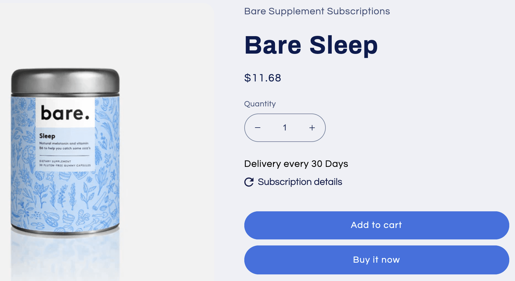 subscription only on storefront
