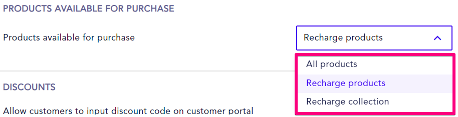 products available for purchase options