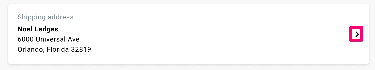 shipping address from subscription page