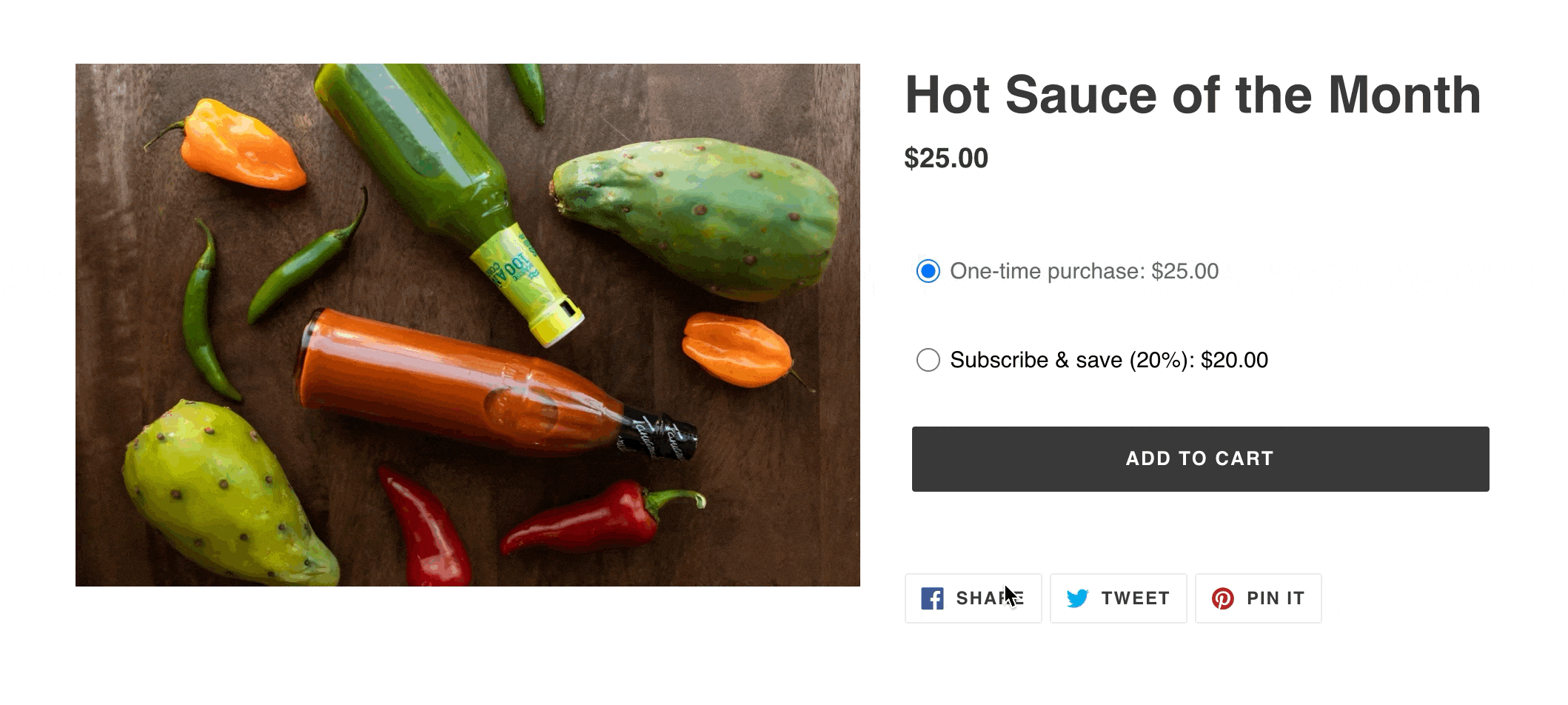gif of subscription widget adding a product to cart