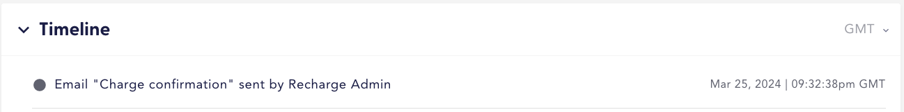 Notification timeline