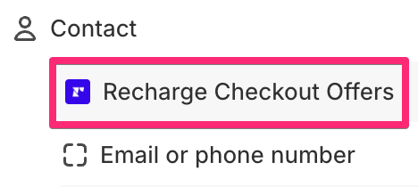Shopify Theme Editor settings showing the 'upsell all line items' app block
