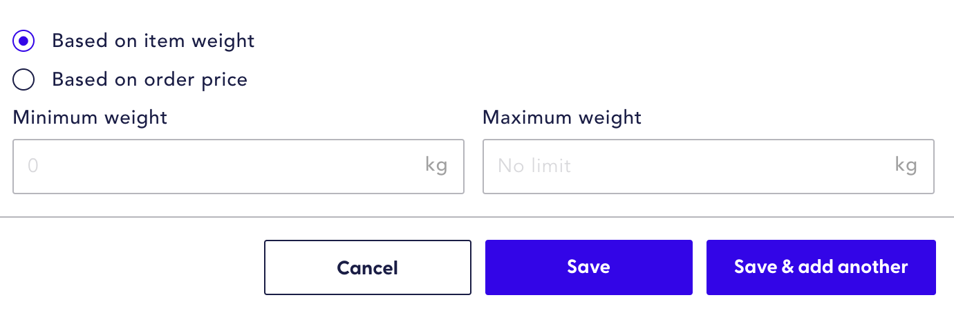 conditions for rates after adding ui