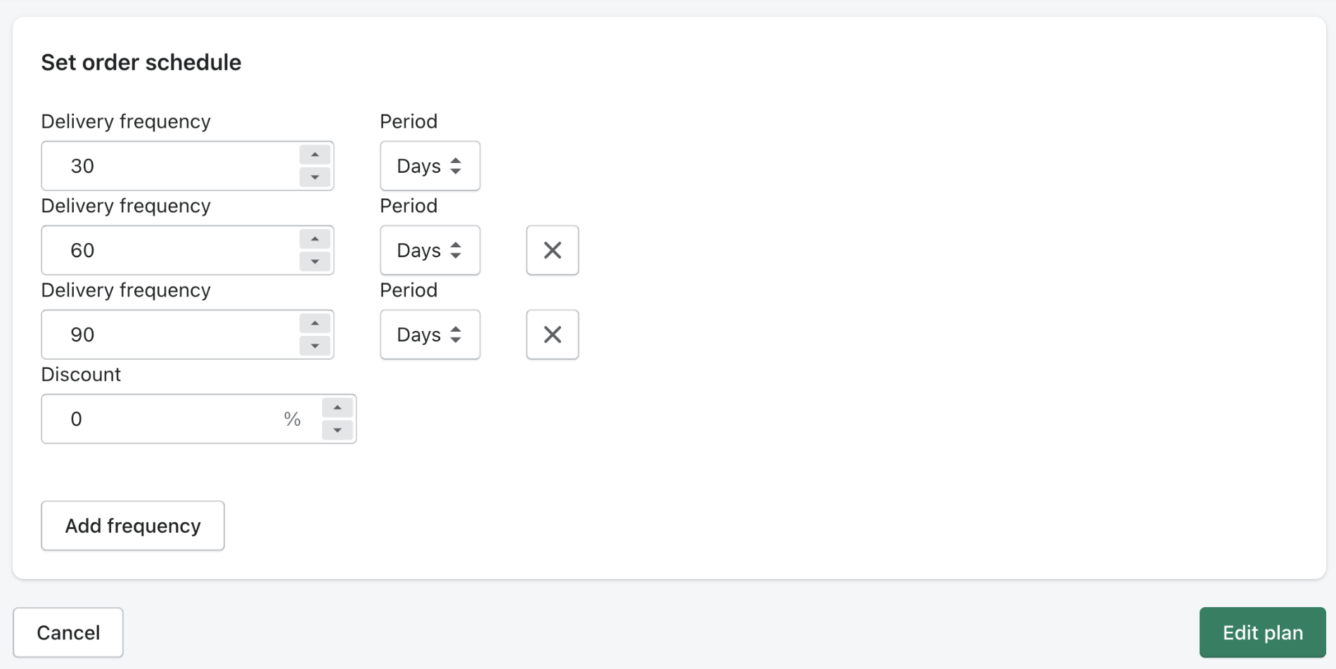 add additional subscription options via shopify