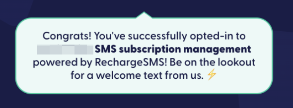 Landing page opt-in confirmation page