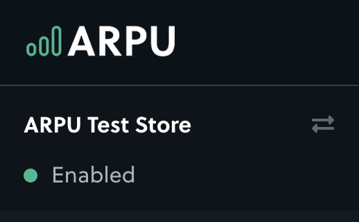 ARPU status indicator box located in the dashboard navigation bar