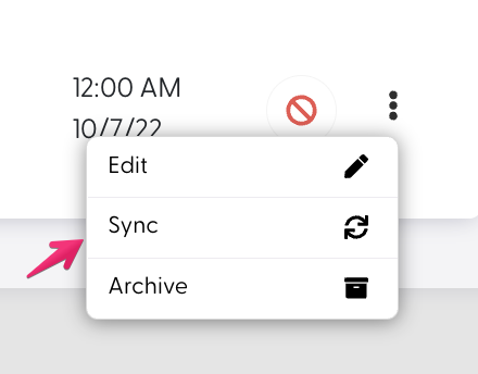 Click Sync to sync products to Shopify